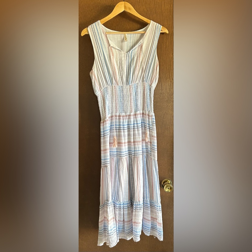 Shoreline Cotton Striped Lightweight Dress- Size Large